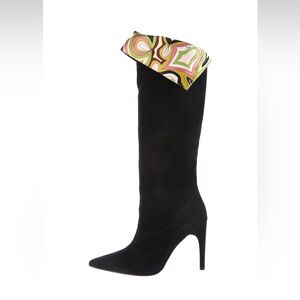 Emilio Pucci black suede boots 37!